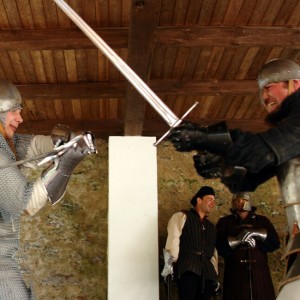 Stockkampf und Schwertkampf auf der Burg Waischenfeld in der Fränkischen Schweiz